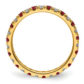 14K Lab Grown Diamond VS/SI GH & Cr Ruby Eternity Band